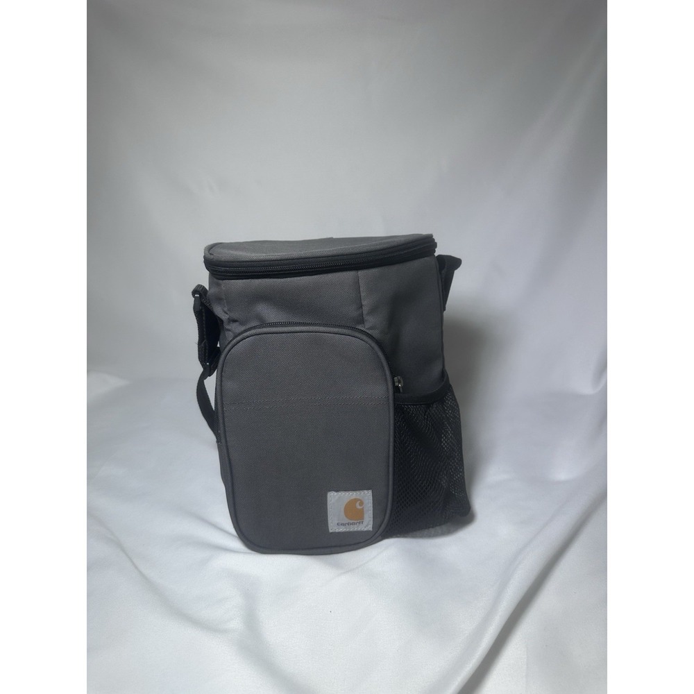 Carhartt Gray Insulated Lunch Cooler Bag Shoulder Strap Work Utility